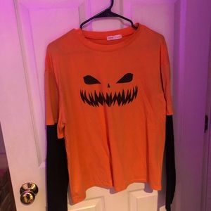 pumpkin halloween t-shirt/long sleeve